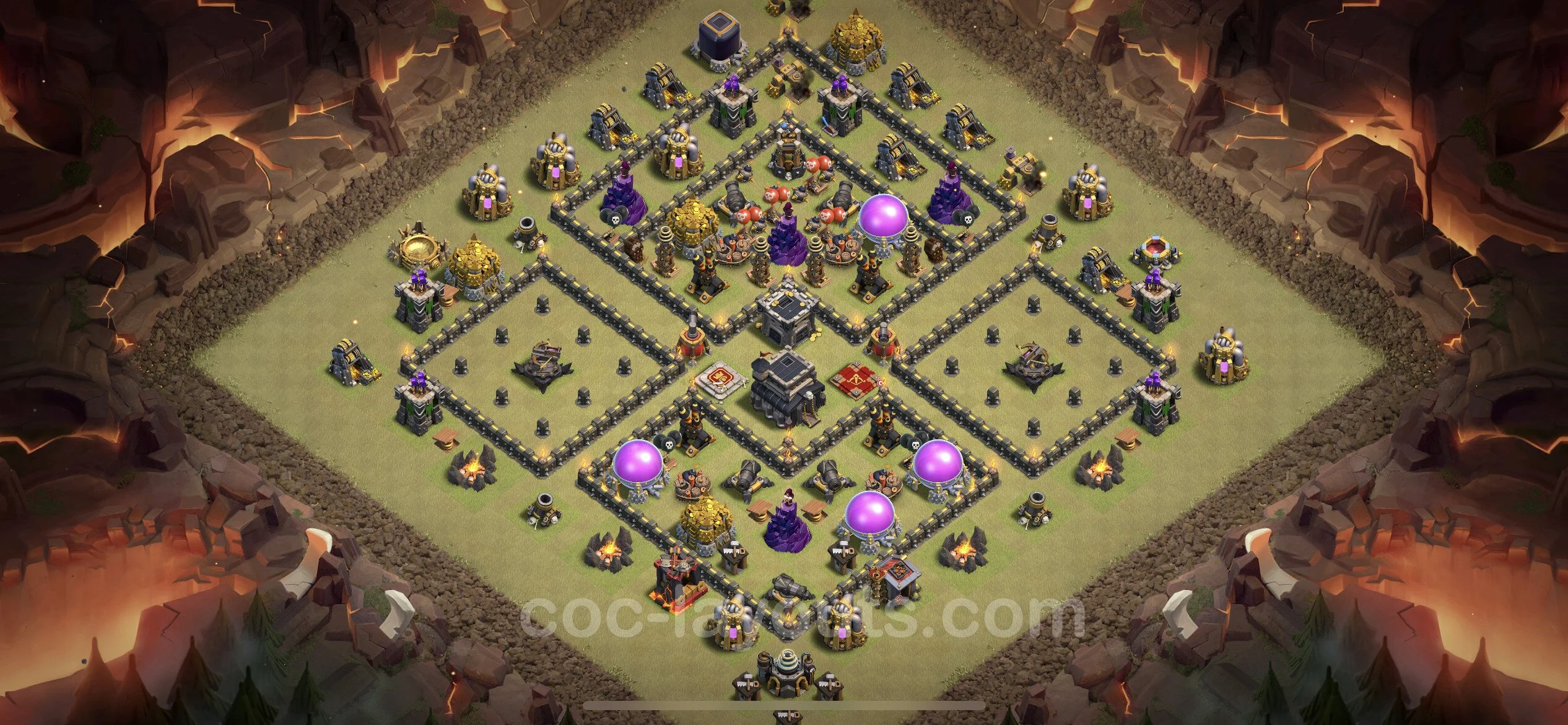 Top War Base TH9 with Link, Anti Everything - Anti 2 Stars CWL Plan - Clash of Clans - (#70) — Война BH9
