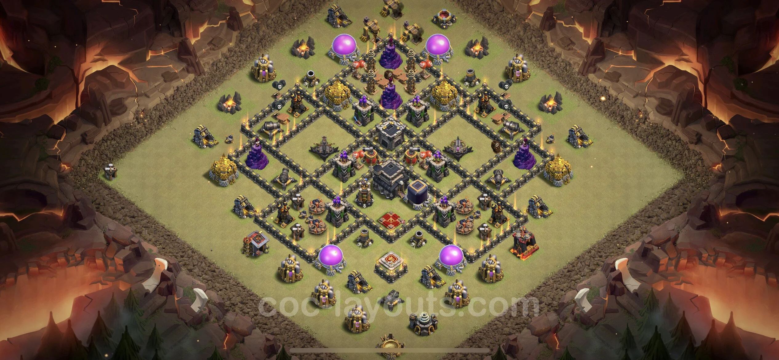 Top War Base TH9 with Link, Anti Everything - Anti 2 Stars CWL Plan - Clash of Clans - (#72) — वॉर BH9