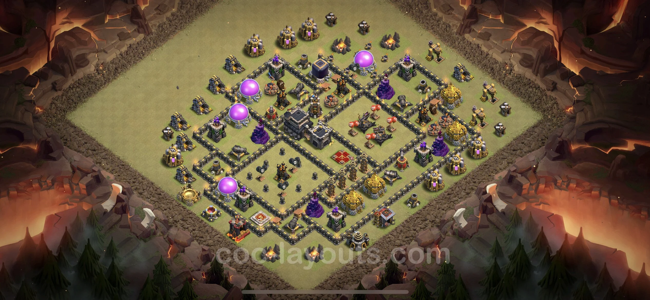 Top War Base TH9 with Link, Anti Everything - CWL Defence Plan - Clash of Clans - (#75) — War BH9