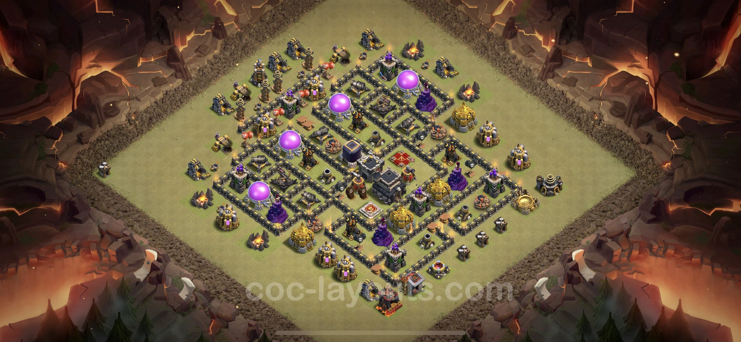 Top War Base TH9 with Link, Anti Everything - Max Levels CWL Plan - Clash of Clans - (#77) — Krieg BH9