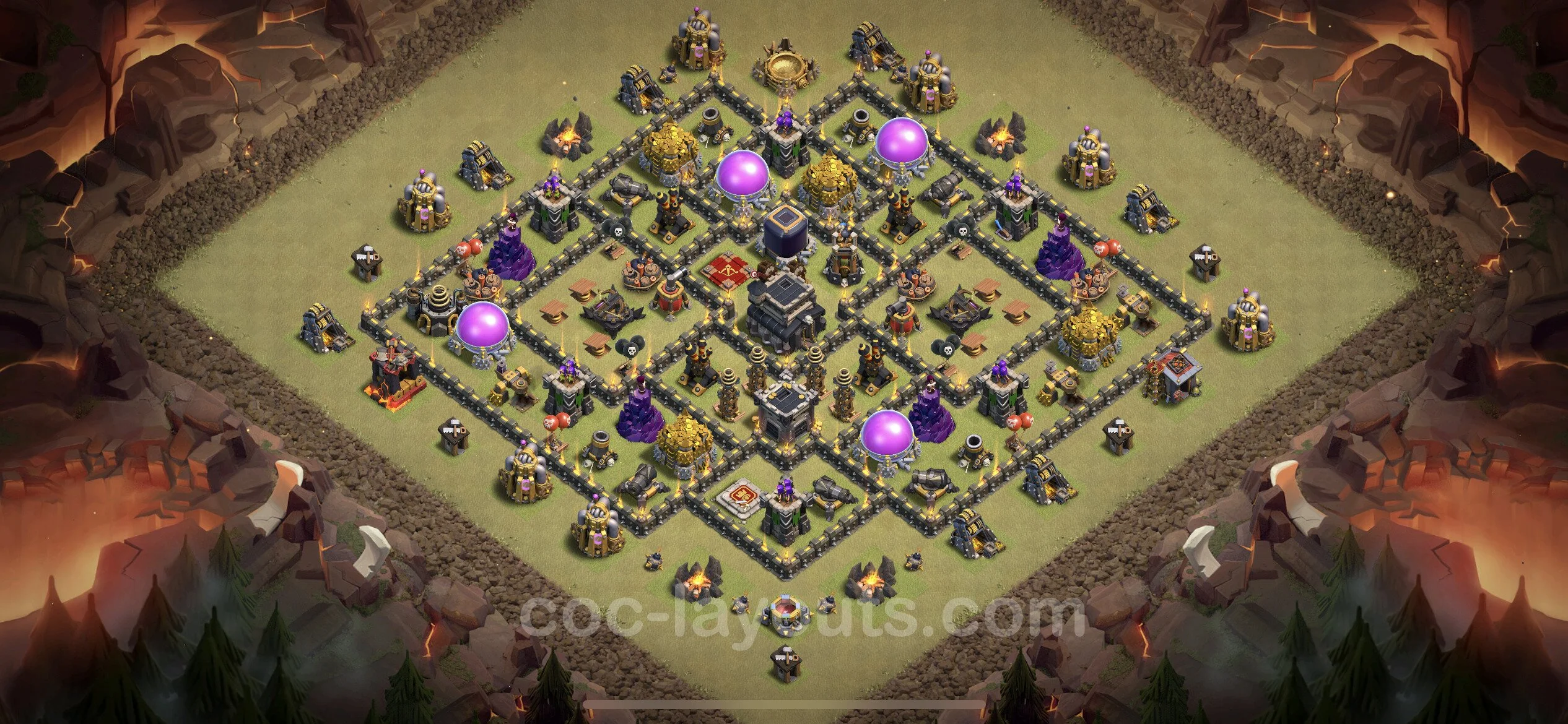 Top War Base TH9 with Link, Hybrid - Anti 2 Stars CWL Plan - Clash of Clans - (#78) — Війна BH9