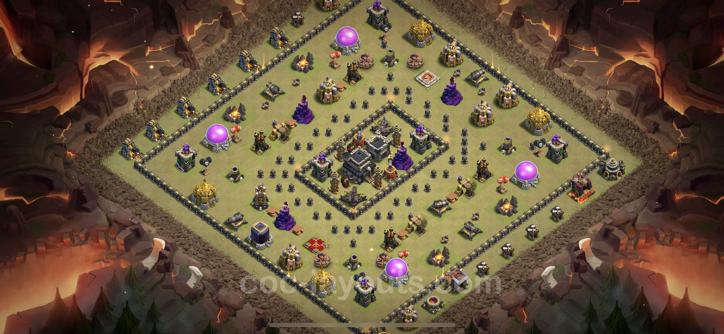 Top War Base TH9 with Link, Anti Everything, Hybrid - CWL Defence Plan - Clash of Clans - (#79) — War BH9