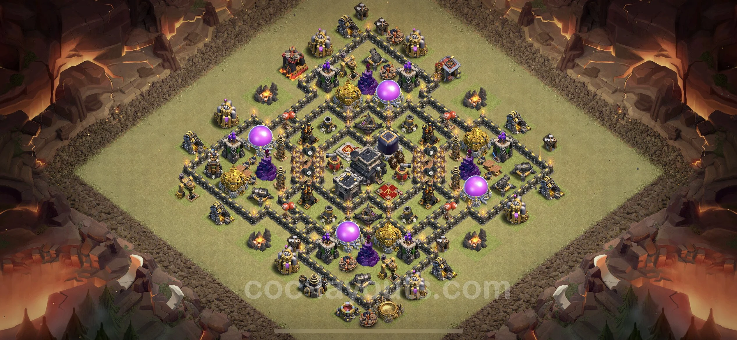 Top War Base TH9 with Link, Hybrid - Anti 2 Stars CWL Plan - Clash of Clans - (#8) — Війна BH9