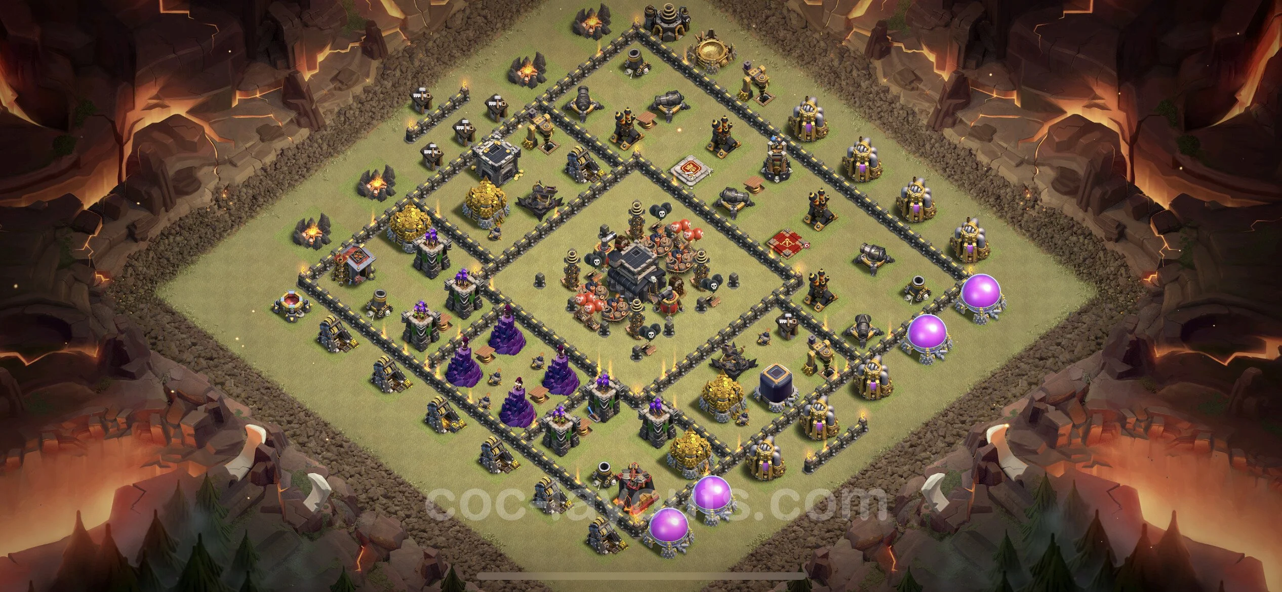 Top War Base TH9 with Link, Anti Everything - CWL Defence Plan - Clash of Clans - (#80) — Война BH9