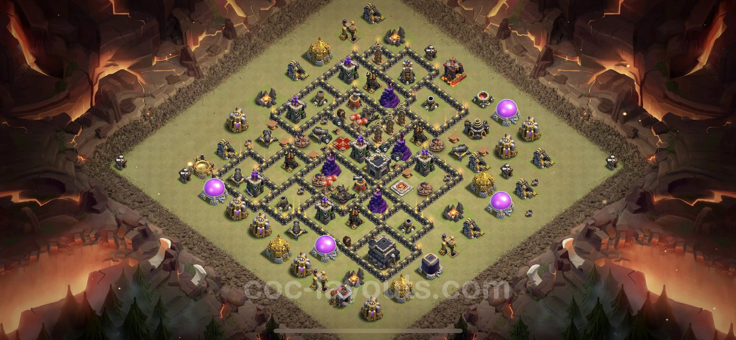 Top War Base TH9 with Link - Max Levels CWL Plan - Clash of Clans - (#84) — Krieg BH9
