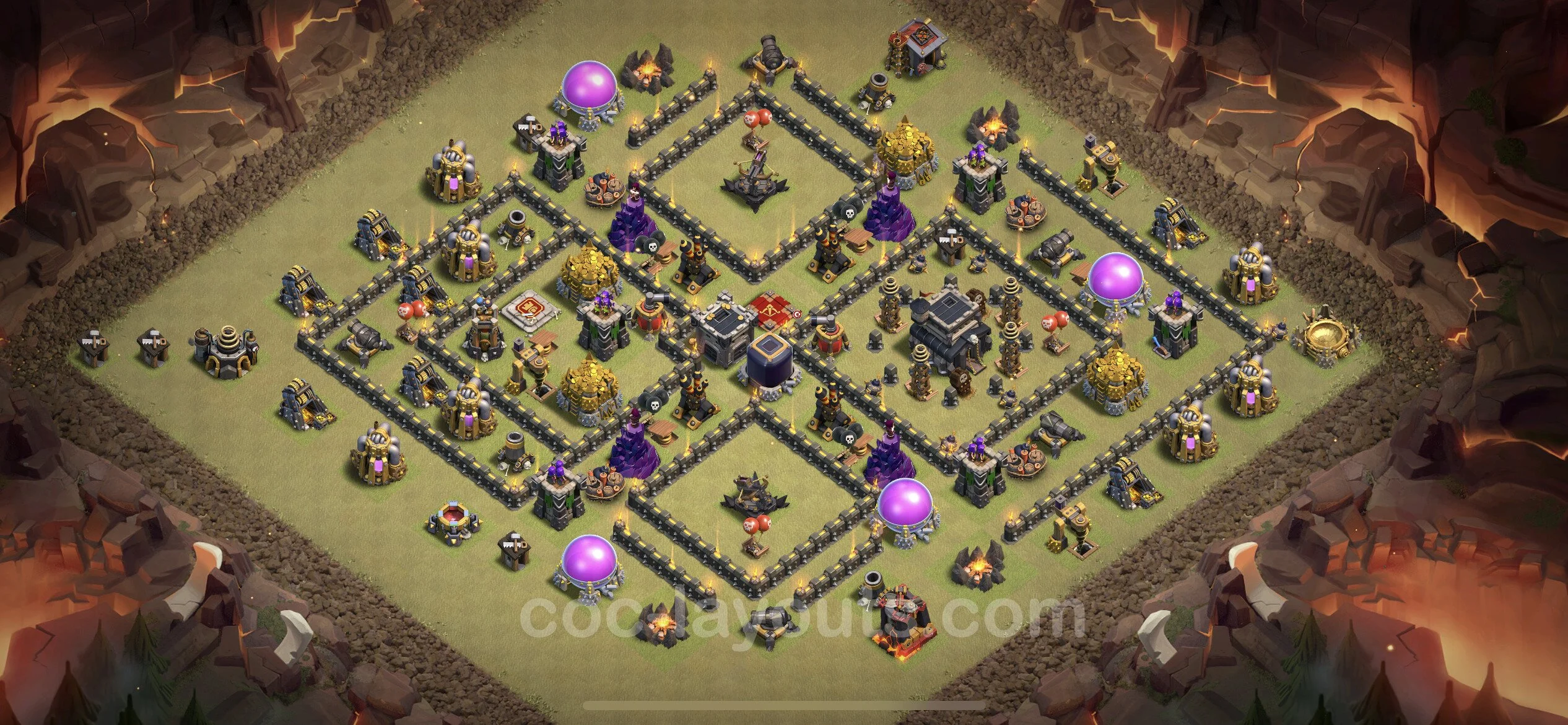 Top War Base TH9 with Link, Anti Everything - Anti 3 Stars CWL Plan - Clash of Clans - (#92) — Krieg BH9