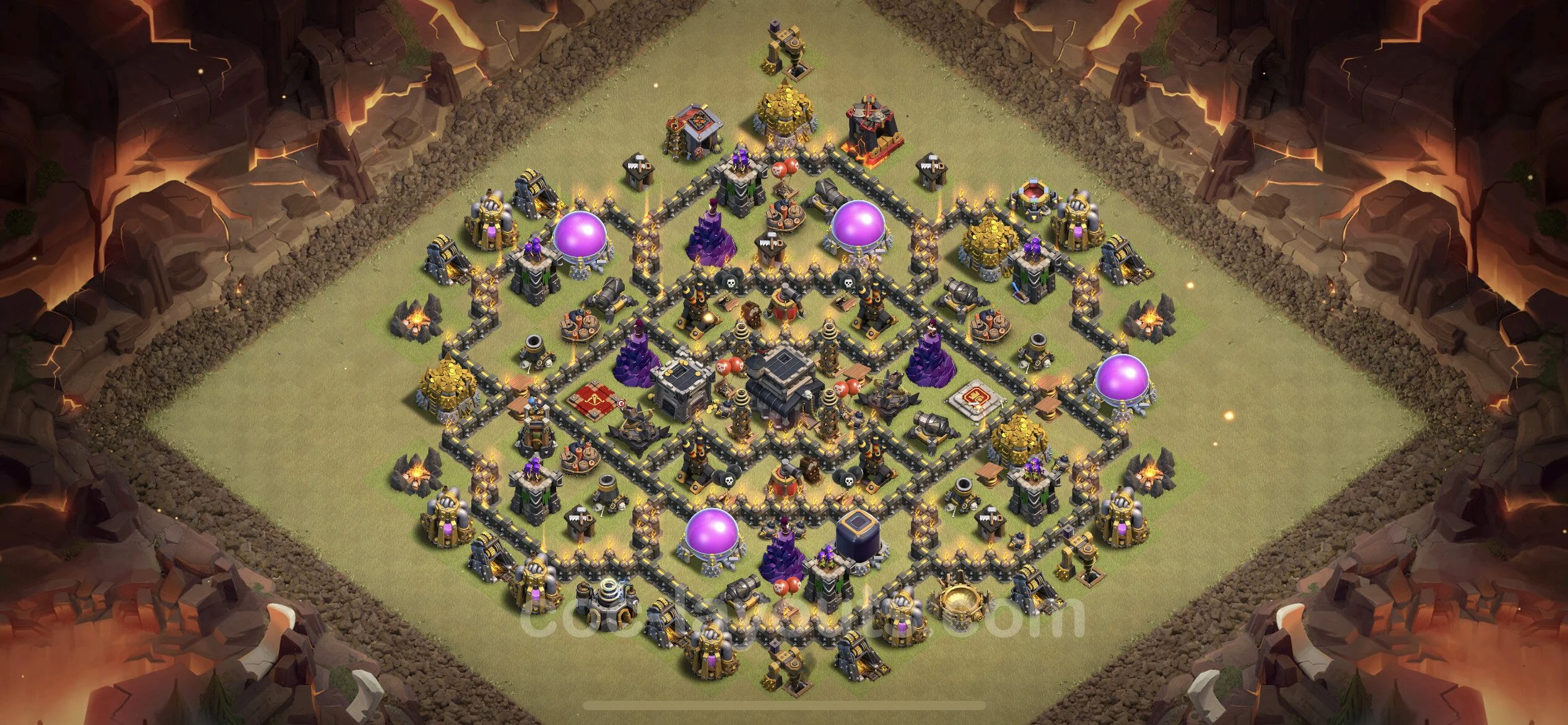 Top War Base TH9 with Link, Anti Everything - Anti 3 Stars CWL Plan - Clash of Clans - (#99) — Wojna BH9